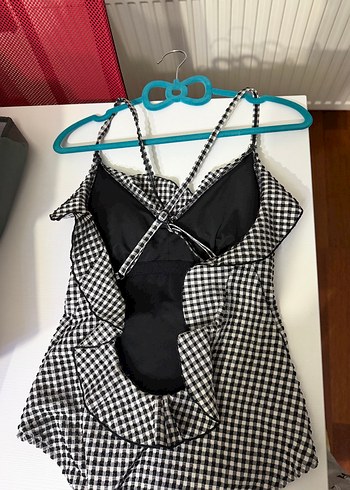 Oysho Askılı Kareli Mayo - Görsel 3