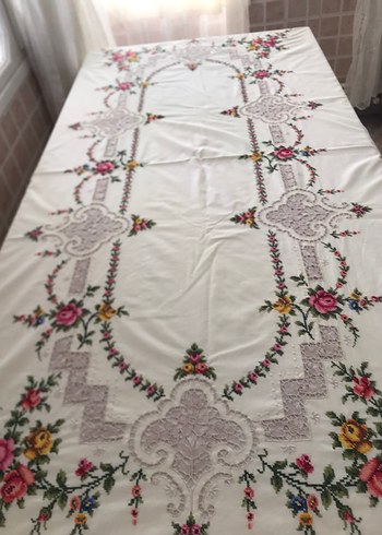 Beden beyaz Renk Rahibe işi masa örtüsü
