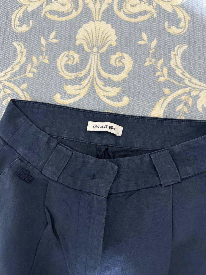Lacivert Yüksek Bel Geniş Paça Pantolon — görsel 2/3
