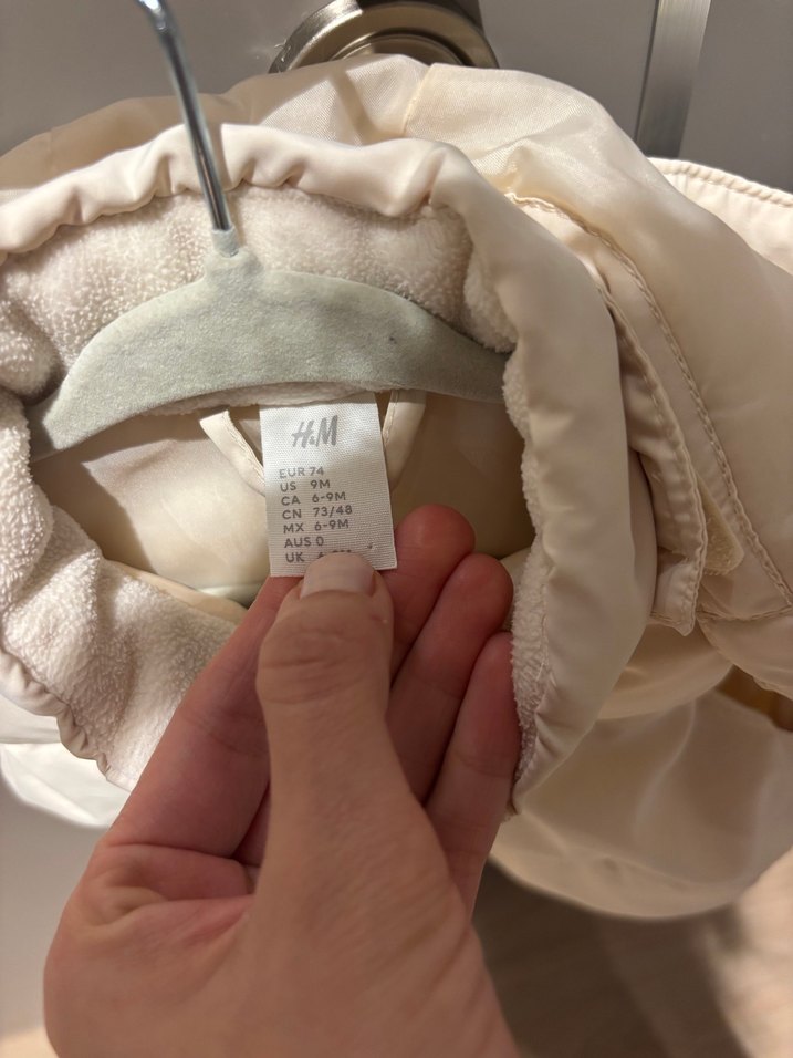 H&M Kız Çocuk Beyaz Fermuarlı Yelek - Görsel 3