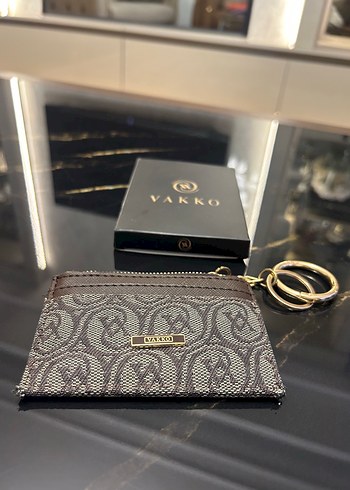 Vakko Kahverengi Monogramli Sik Kartlik