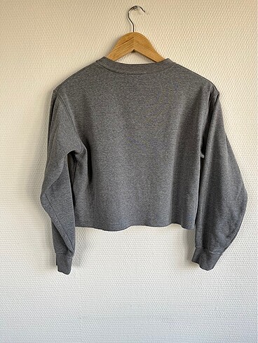 s Beden Tally Weijl Baskılı Crop Gri Sweatshirt