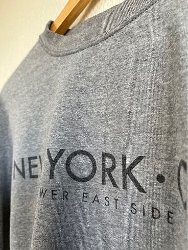 s Beden gri Renk Tally Weijl Baskılı Crop Gri Sweatshirt