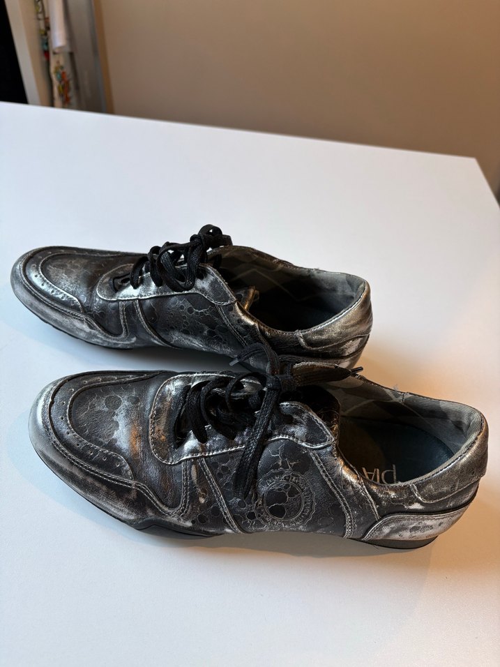 Vintage Siyah Deri Bağcıklı Ayakkabı — görsel 15/17