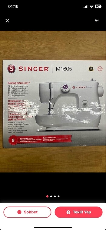 Singer m1605 sıfır