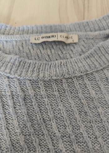 Gri Boğazlı Kadın Triko Kazak - Görsel 6