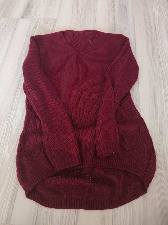 Gri Boğazlı Kadın Triko Kazak - Görsel 3