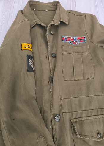 Düğmeli Bej Kadın Ceket - Görsel 2