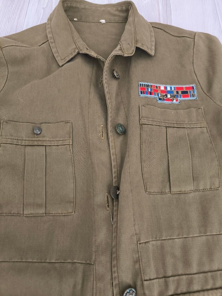 Düğmeli Bej Kadın Ceket - Görsel 3