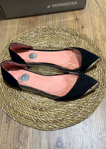 Parlak Siyah düz ön kısmı atın detaylı Kadın Babet - Görsel 2