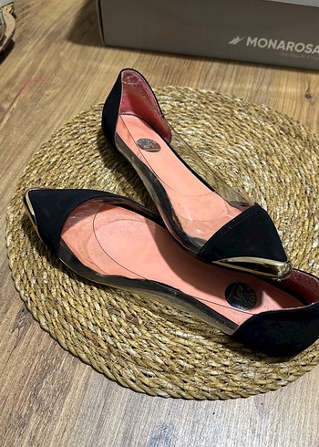 Parlak Siyah düz ön kısmı atın detaylı Kadın Babet - Görsel 4