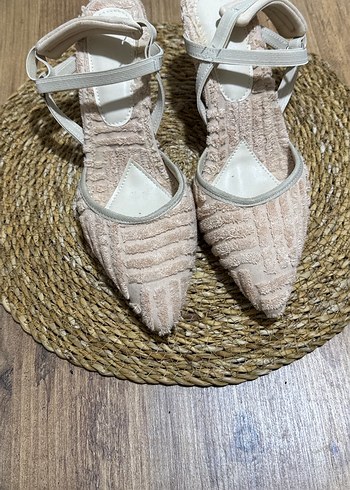 Yeşil & bej bambu Desenli Dolgu Topuklu Espadril - Görsel 5