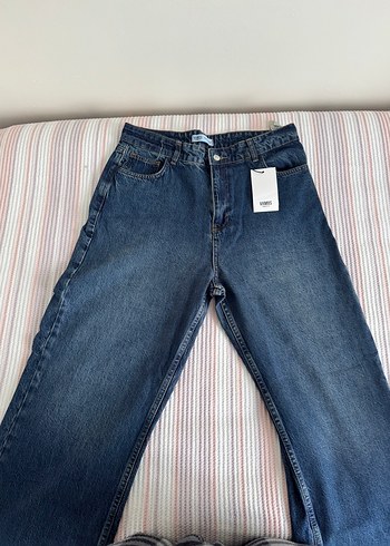 Vakko Koyu Mavi Baggy Rahat Kesim Denim Jean