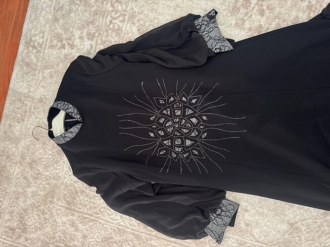 Tekbir marka siyah 44 beden kadın abiye elbise - Görsel 5