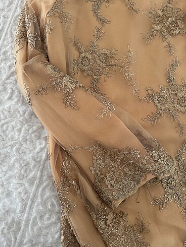 42-44 beden özel dikim kadın abiye elbise - Görsel 3