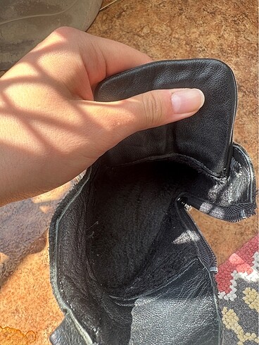 Kadın 36 numara içi kürlü gerçek deri siyah bot - Görsel 5