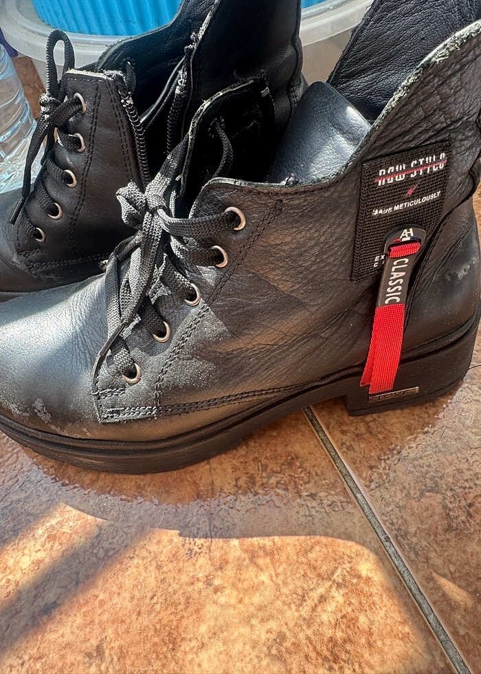 Kadın 36 numara içi kürlü gerçek deri siyah bot - Görsel 3