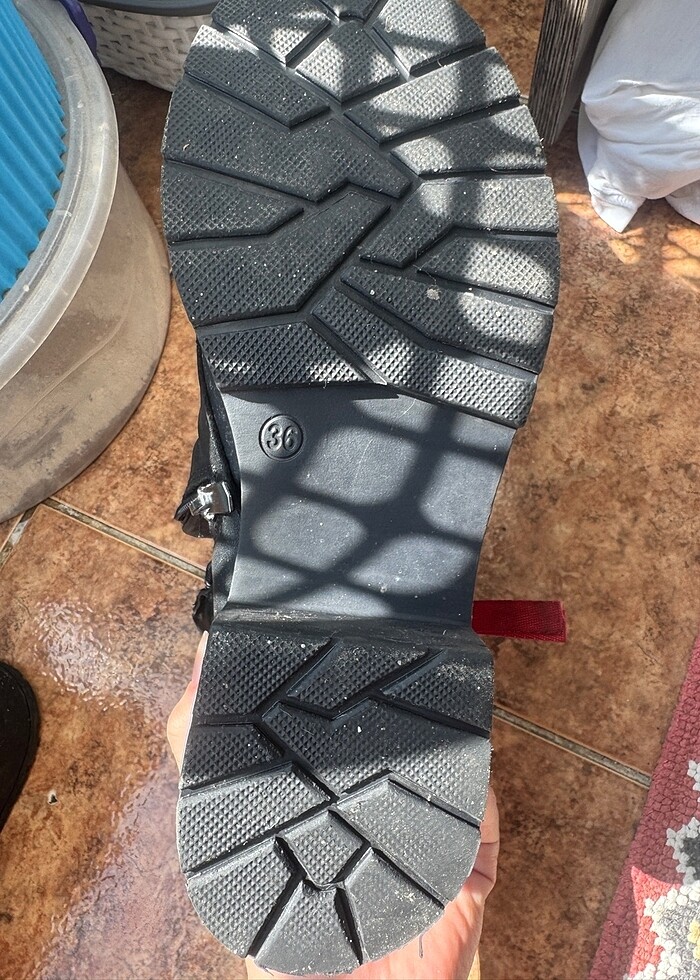 Kadın 36 numara içi kürlü gerçek deri siyah bot - Görsel 4