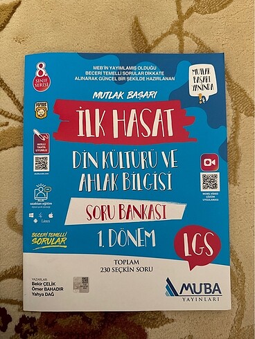 8. Sınıf muba yayınları LGS din kültürü ve ahlak bilgisi soru ba