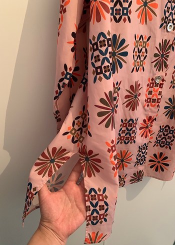 Çok Renkli Desenli Uzun Kollu Gömlek - Görsel 2