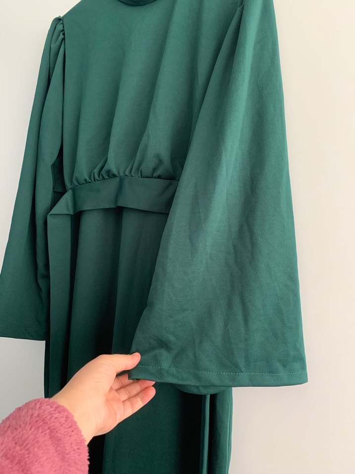 Kadın Uzun Yeşil Elbise - Görsel 2