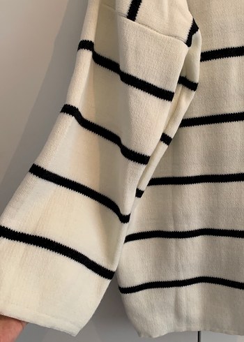 Çizgili Kadın Kazak - Görsel 2