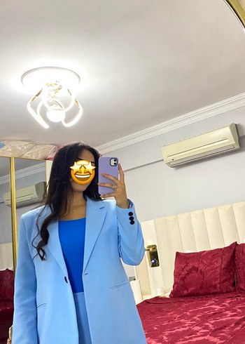 Trendyol & Milla Acik Mavi Uzun Blazer Ceket