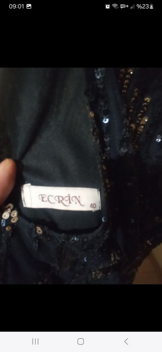 pul payet Abiye Elbise - Görsel 3