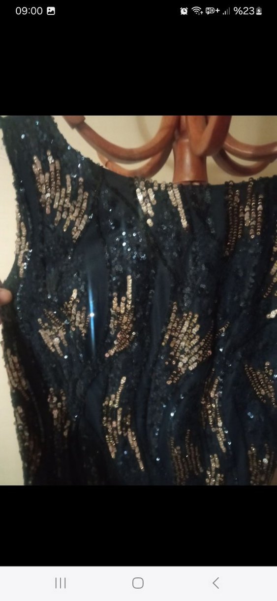 pul payet Abiye Elbise - Görsel 5