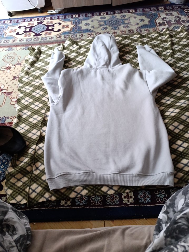 Gri Kapüşonlu Kadın Sweatshirt - Görsel 3