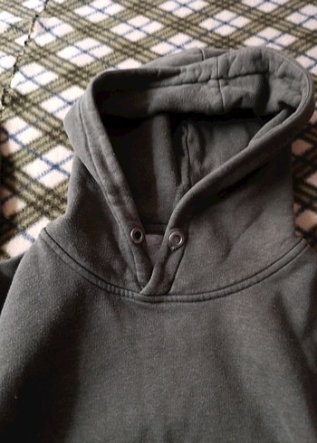 haki Kapüşonlu Erkek Sweatshirt - Görsel 2