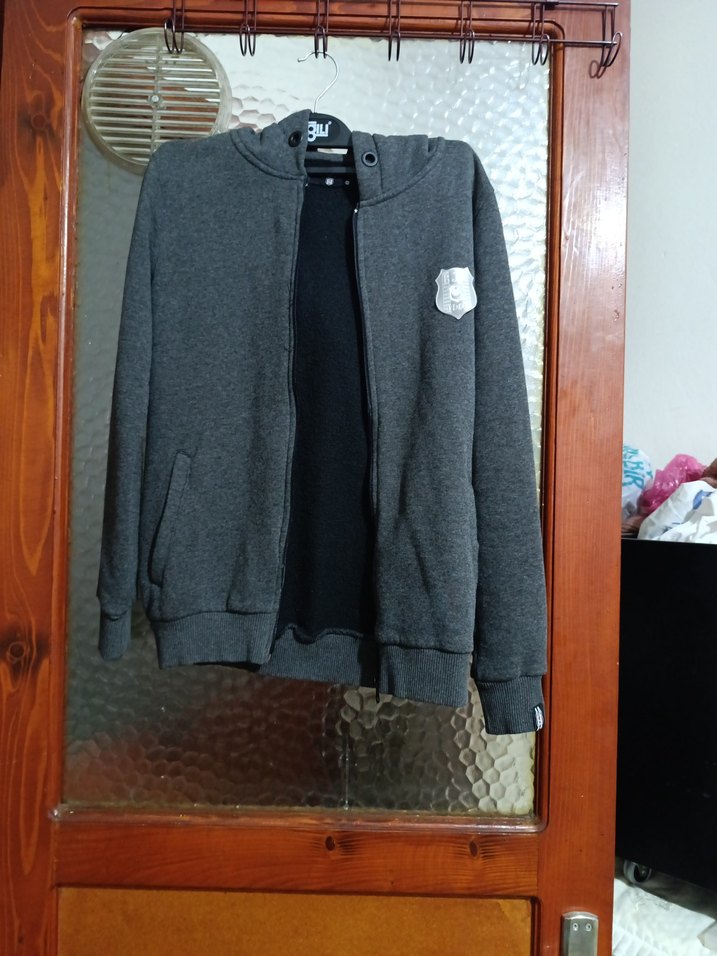 Gri Fermuarlı Erkek Sweatshirt - Görsel 2