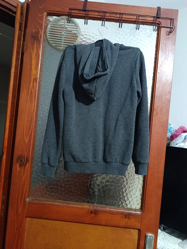 Gri Fermuarlı Erkek Sweatshirt - Görsel 3