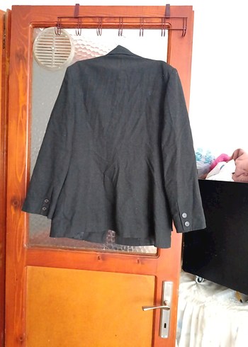 Düğmeli Gri Kadın Ceket - Görsel 3