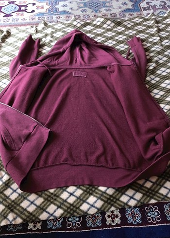 Diğer Bordo Fermuarlı Kadın Sweatshirt