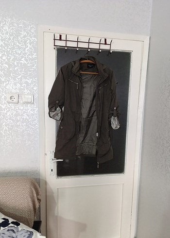 kapşonlu bayan ceket - Görsel 15