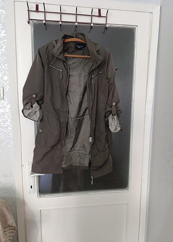 kapşonlu bayan ceket - Görsel 12