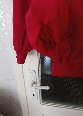 Kadın Parlak Kırmızı Fermuarlı teknofest - Görsel 7