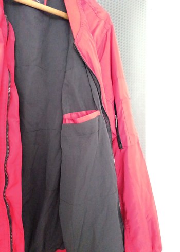 Kadın Parlak Kırmızı Fermuarlı teknofest - Görsel 3