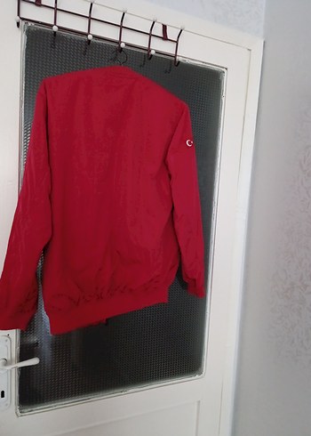 Kadın Parlak Kırmızı Fermuarlı teknofest - Görsel 2