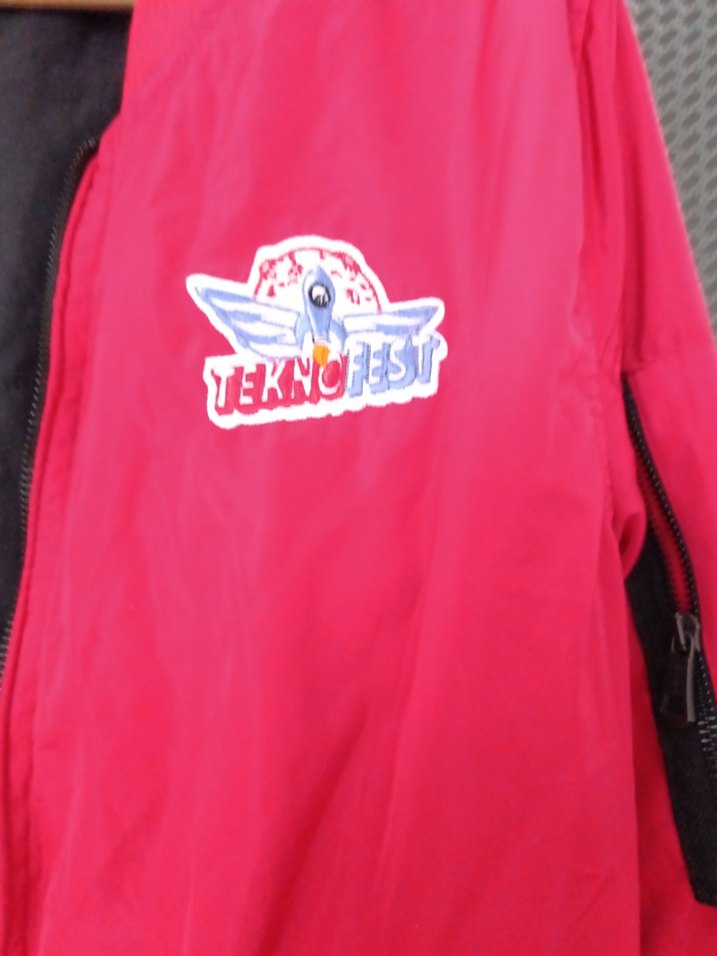 Kadın Parlak Kırmızı Fermuarlı teknofest - Görsel 5