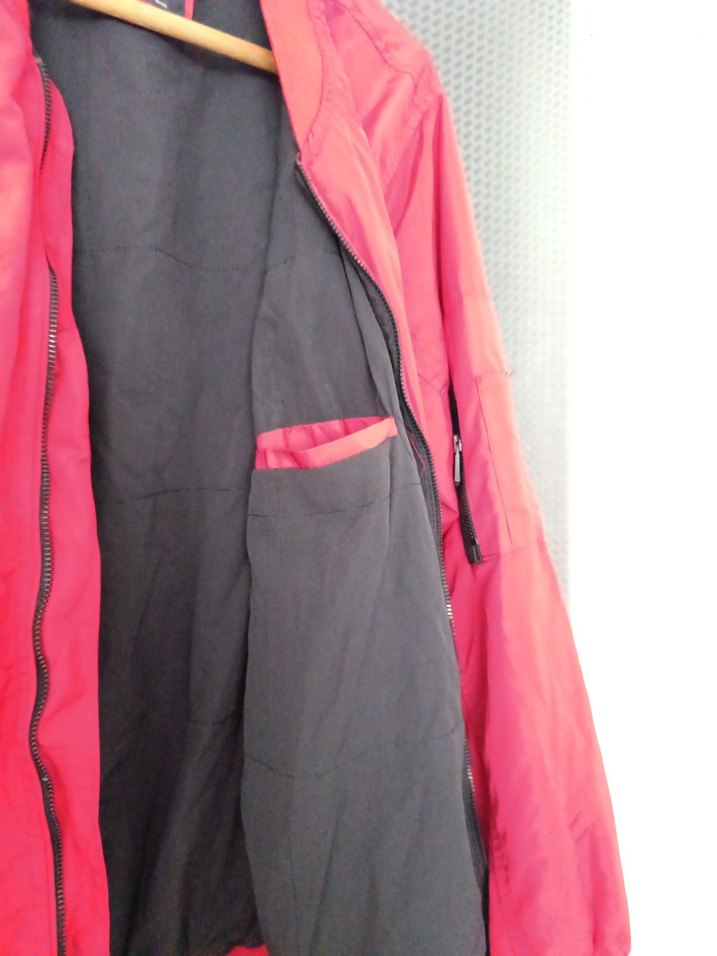 Kadın Parlak Kırmızı Fermuarlı teknofest - Görsel 3