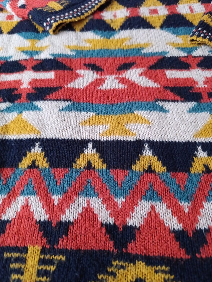 Renkli Bohem Kadın Triko Kazak - Görsel 4