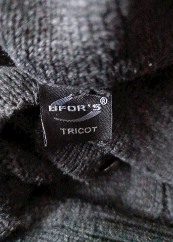 Düğmeli Gri Yün Erkek Kazak - Görsel 9