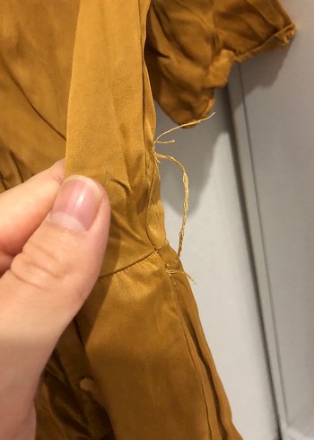 Trendyol Kadın Hardal Kısa Kollu Tulum - Görsel 11