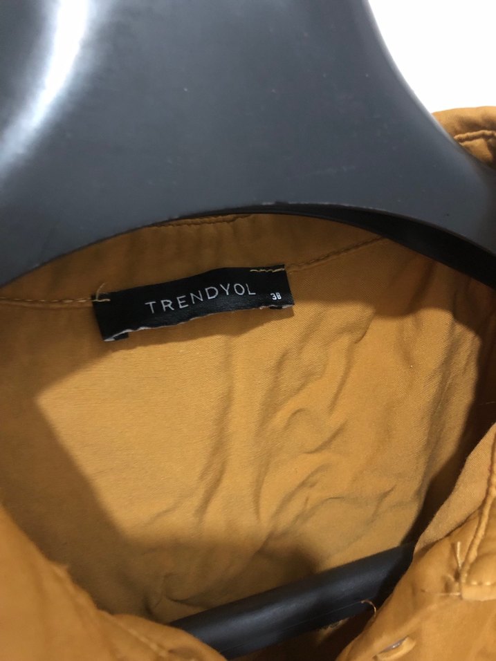 Trendyol Kadın Hardal Kısa Kollu Tulum - Görsel 3