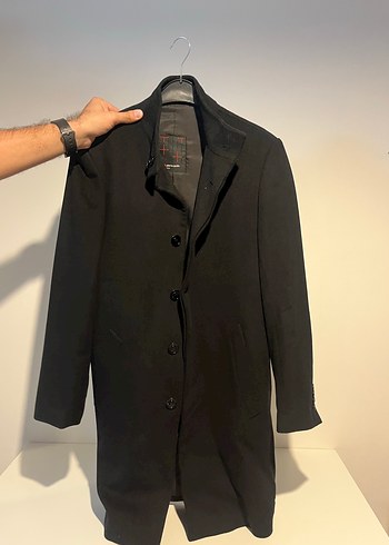 Pierre Cardin Sik Siyah Uzun Kaban