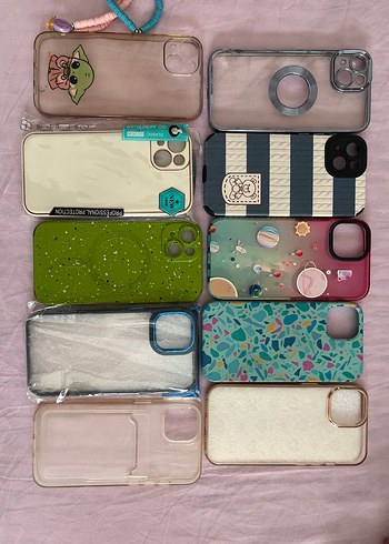 Pastel Çok Renkli Payetli Telefon Kılıfları