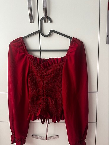 Beyaz Butik Bordo bluz