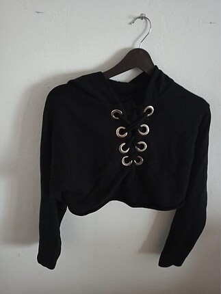 s Beden Crop kapüşonlu sweatshirt